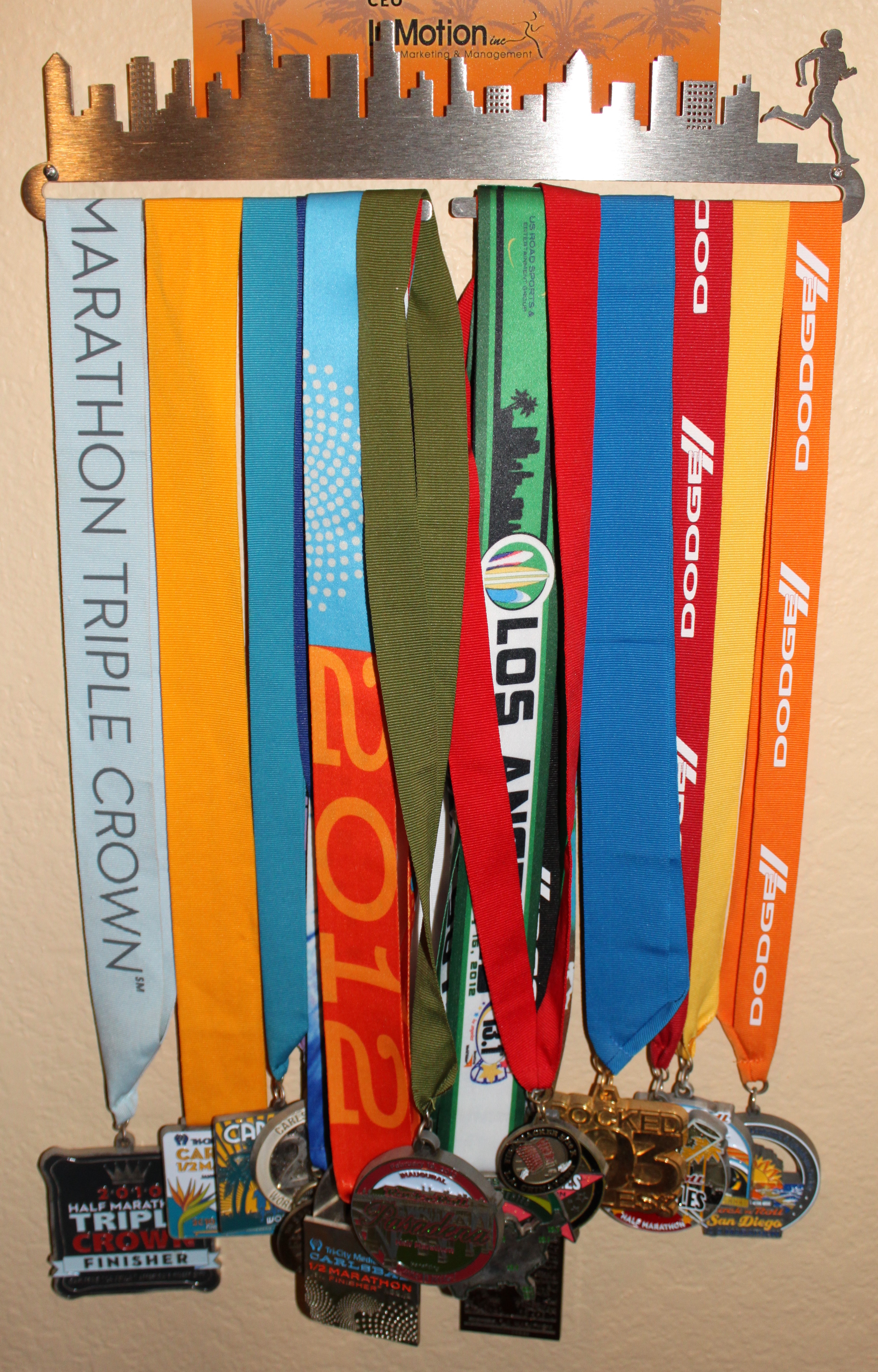 Trail Running Blog » Metal Race Medal Display